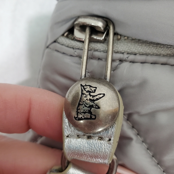 Juicy Couture Gray Nylon Quilted Swing Bag/Crossbody Bag Y2K YSRU1092 Silver NWT - Picture 15 of 16